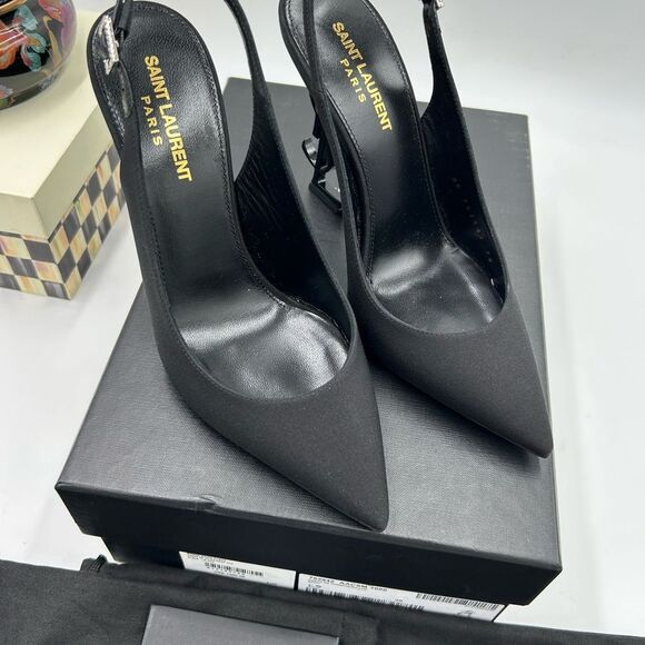 Women's SaintLaurentYSL Opyum slingback pumps size 38 made in Italy - Picture 11 of 14